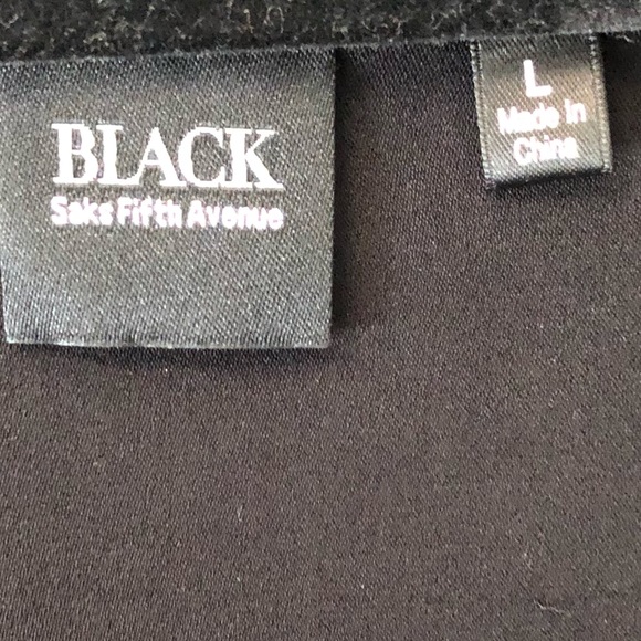 Black Saks Fifth Avenue Silk Blouse Large - Picture 6 of 7